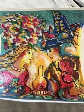 Zamy Steynovitz "Serenade In The Night" 3/65 Colorful Romantic Couples Canvas Wa